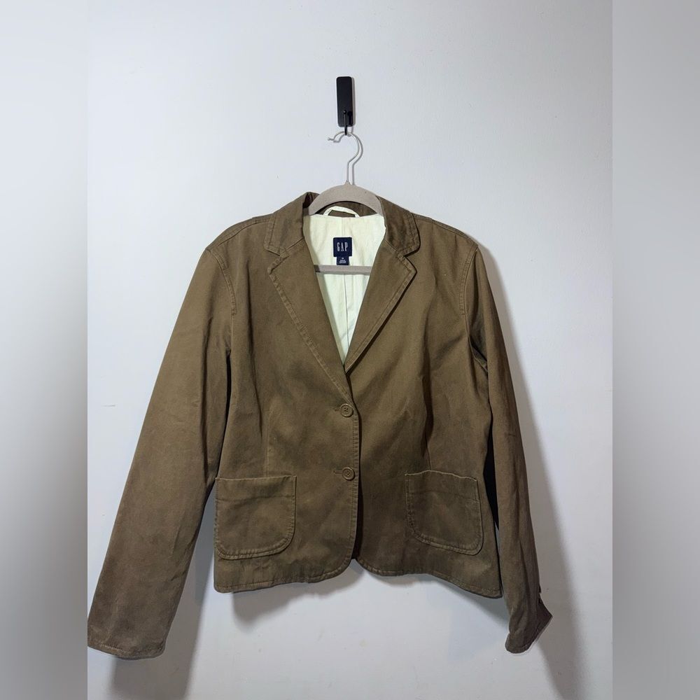 GAP Women’s Dark Khaki Brown Academy Blazer Size 16 EUC